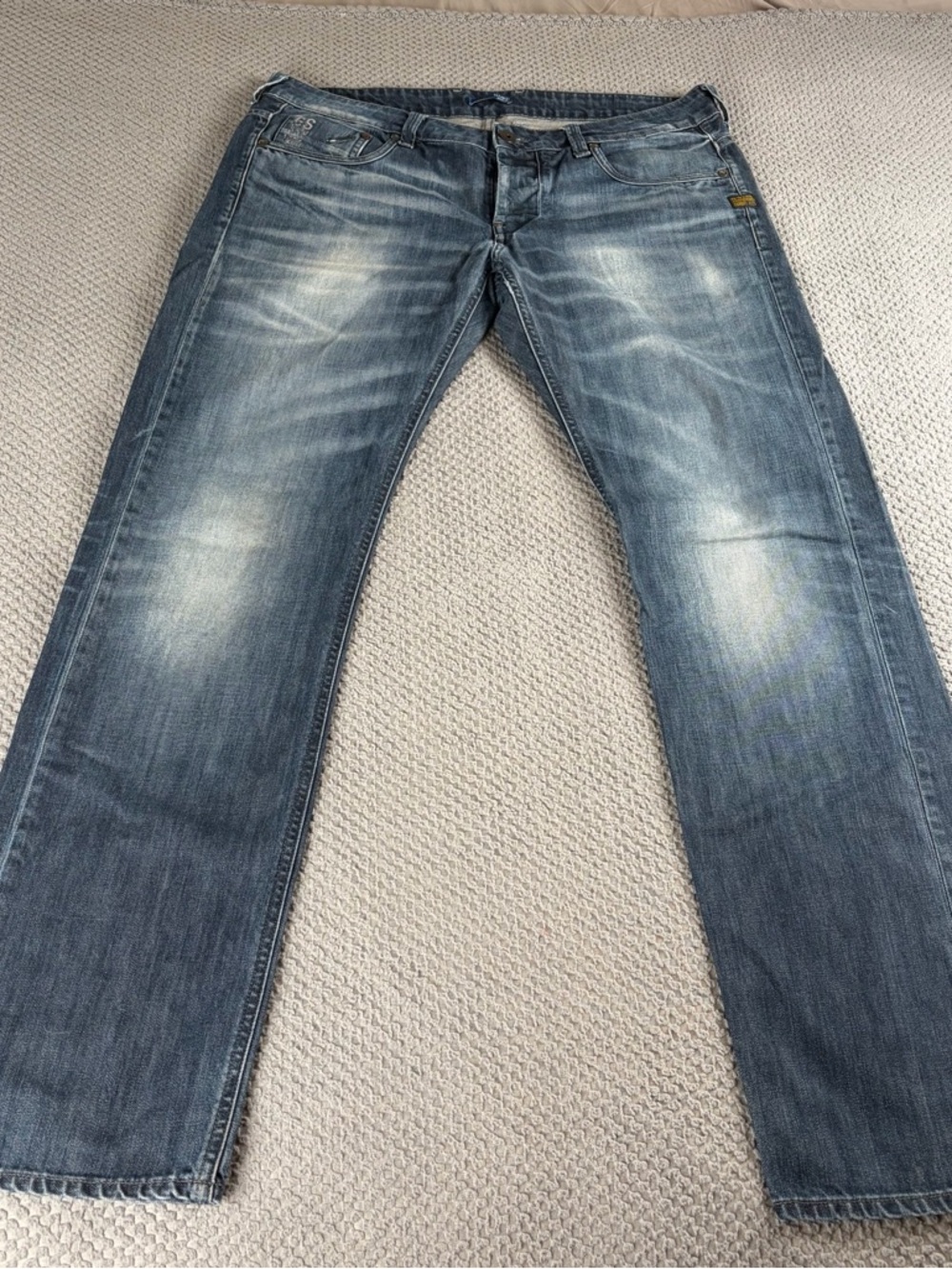 G Star Raw Jeans Attac Low Straight 36x34 Wide Leg